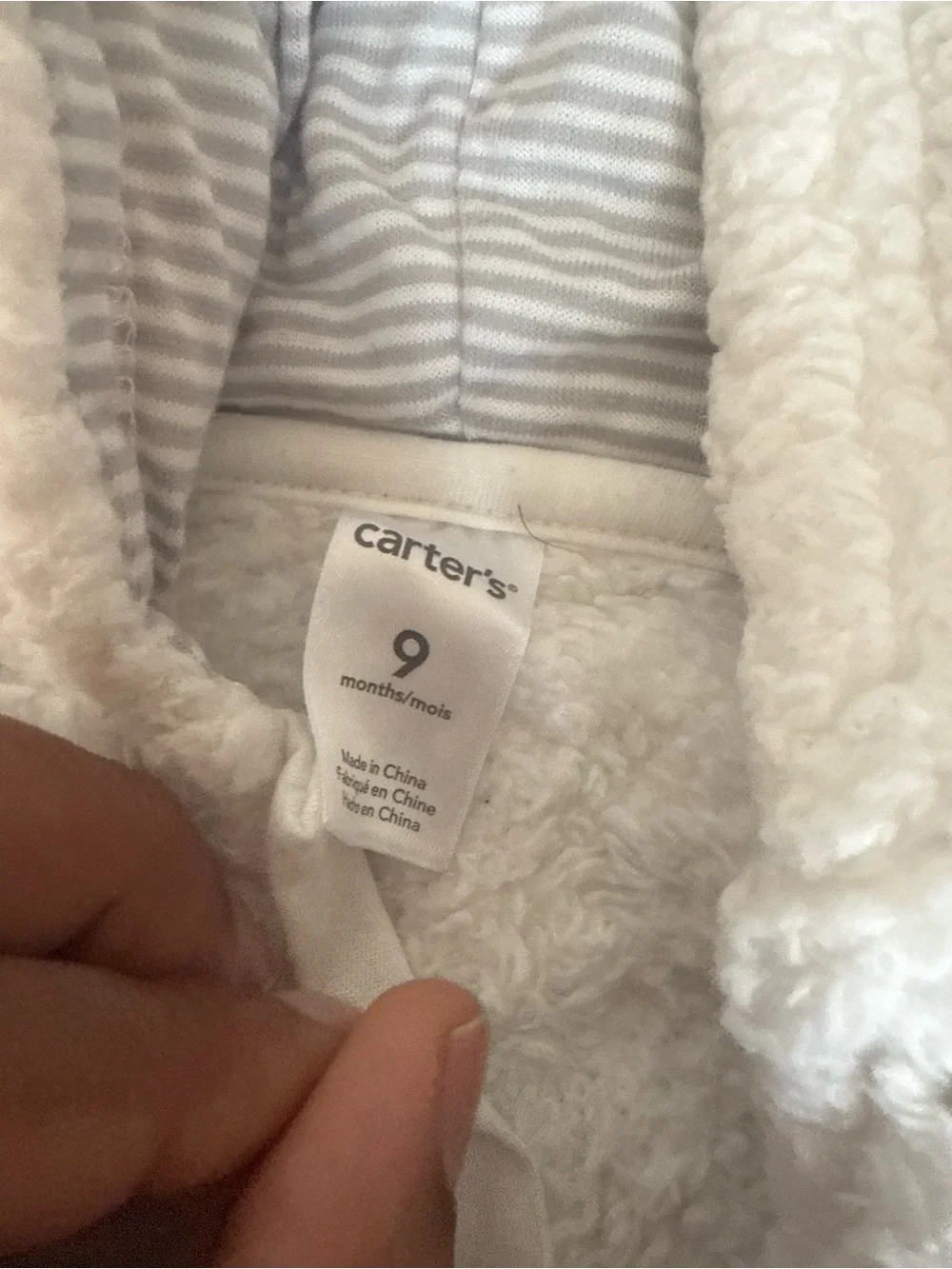 Cozy White Sherpa Hooded One-Piece for Kids
